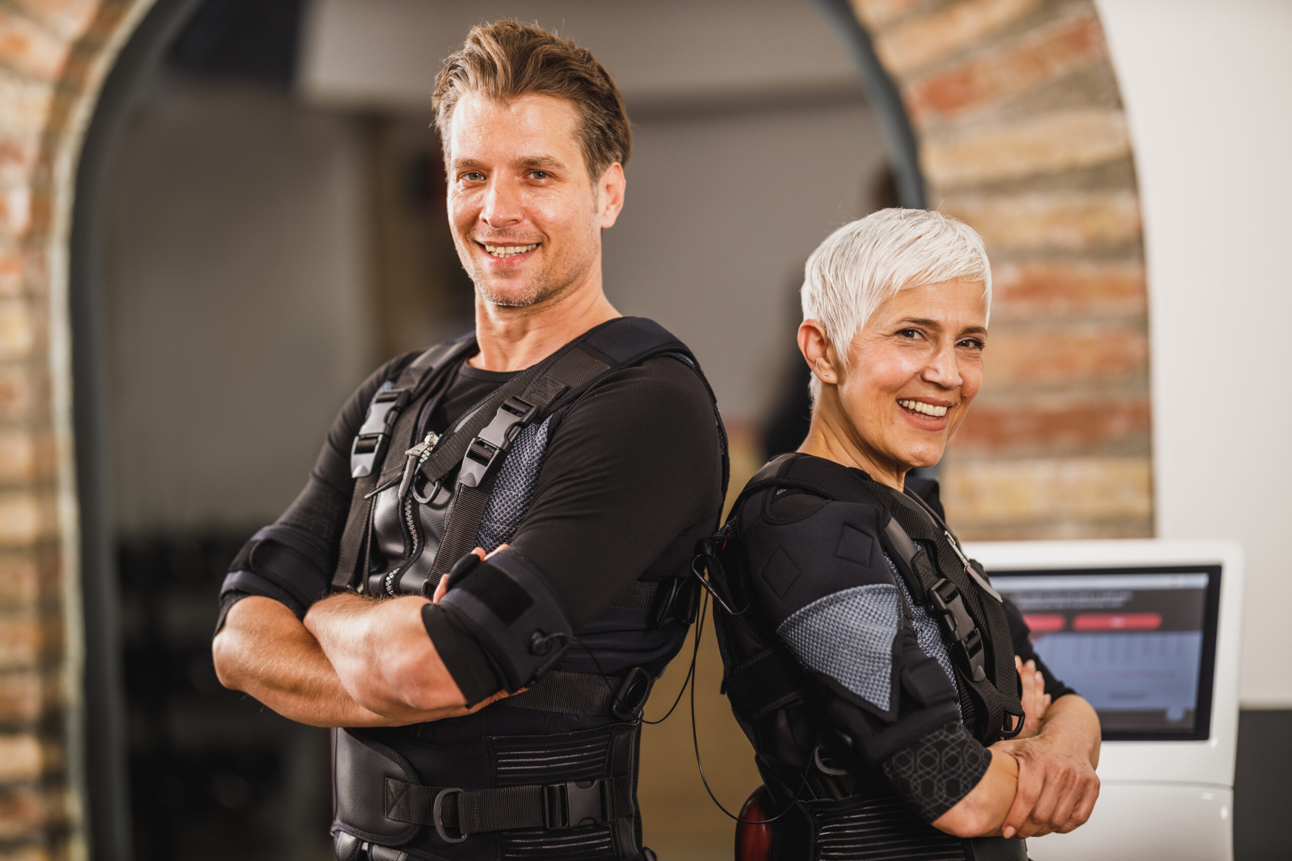 Family After EMS Training In The Gym